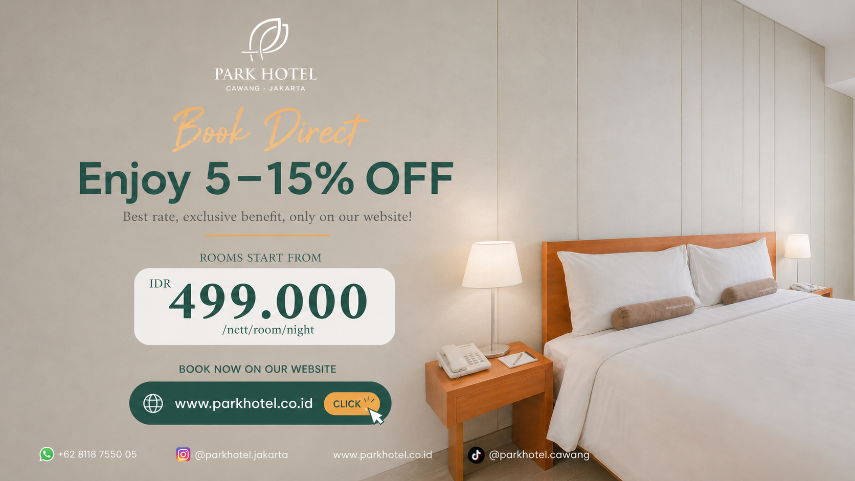 Enjoy a more affordable stay at PARK HOTEL Cawang – Jakarta